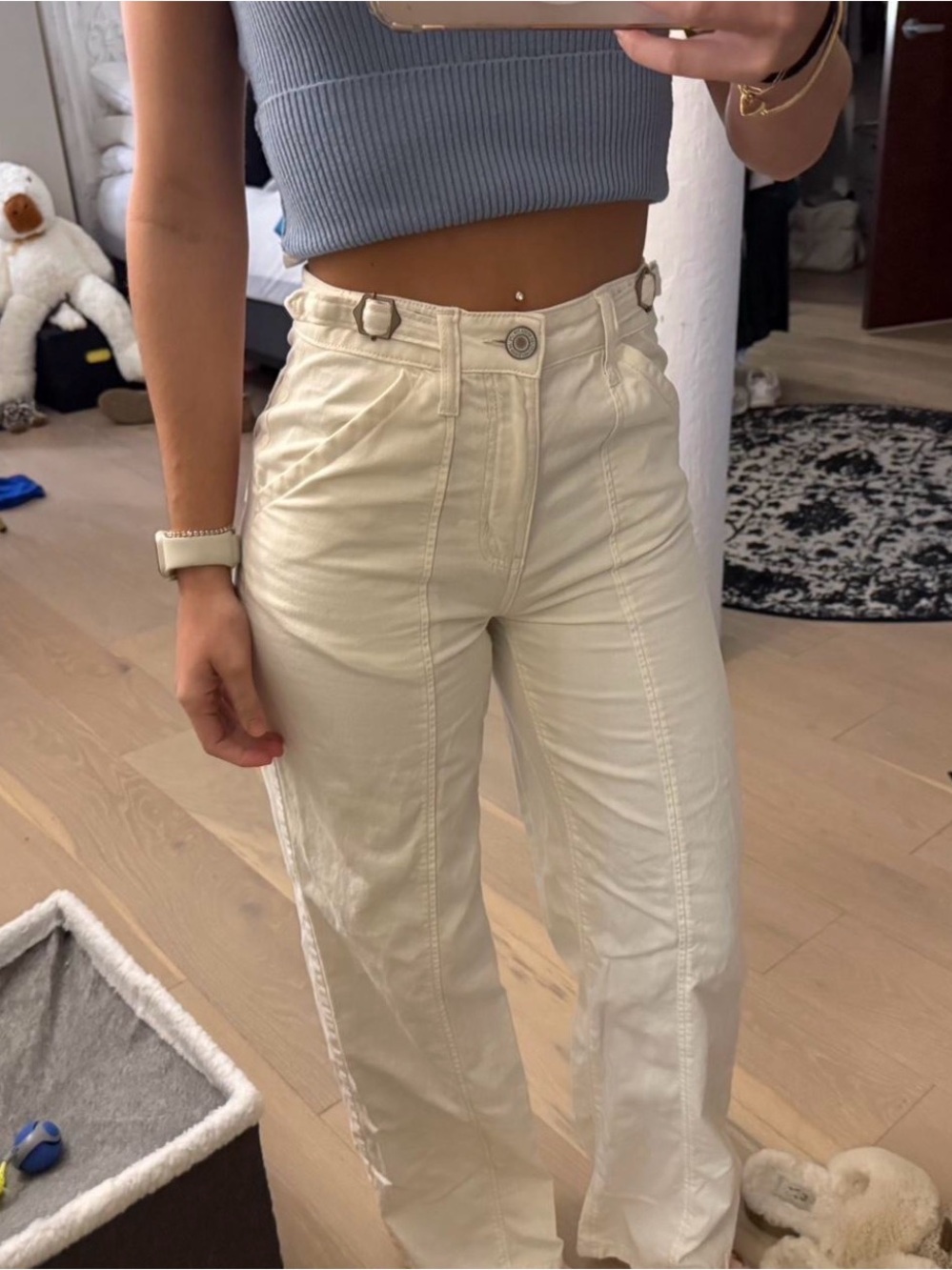 SO Cream Straight-Leg Jeans